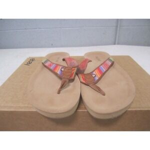 Minnetonka Sandals‎ Womens 10 Brown Thong Flip Flop Beach Outdoors